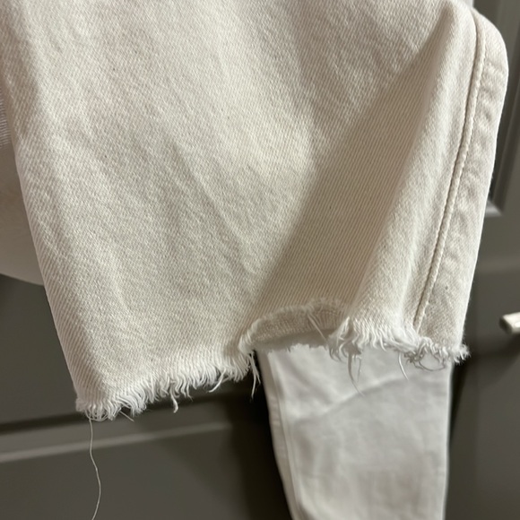 Levi’s cream 501 premium jeans, cream, raw hem, 100% cotton, size W27 L26 - Picture 4 of 5